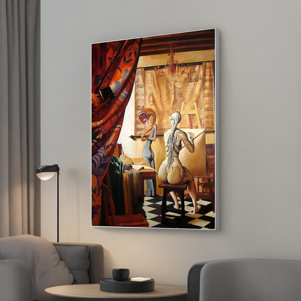 Modern Beings That Create Surreal Paintings Canvas Wall Art Decor Contemporary Abstract For Unique Home