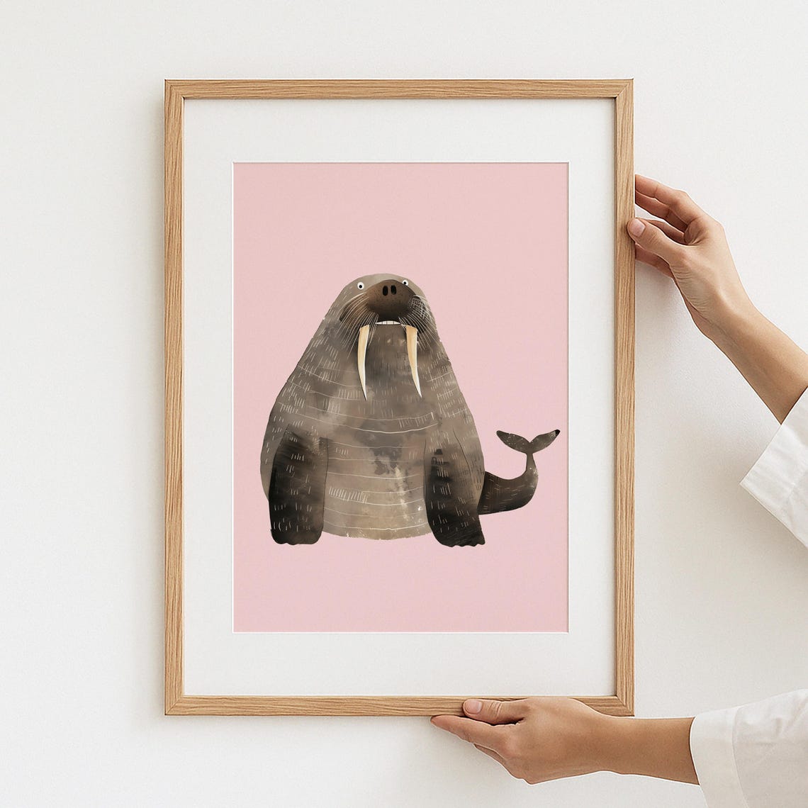 Whimsical Walrus Nursery Print Playful Animal Wall Art