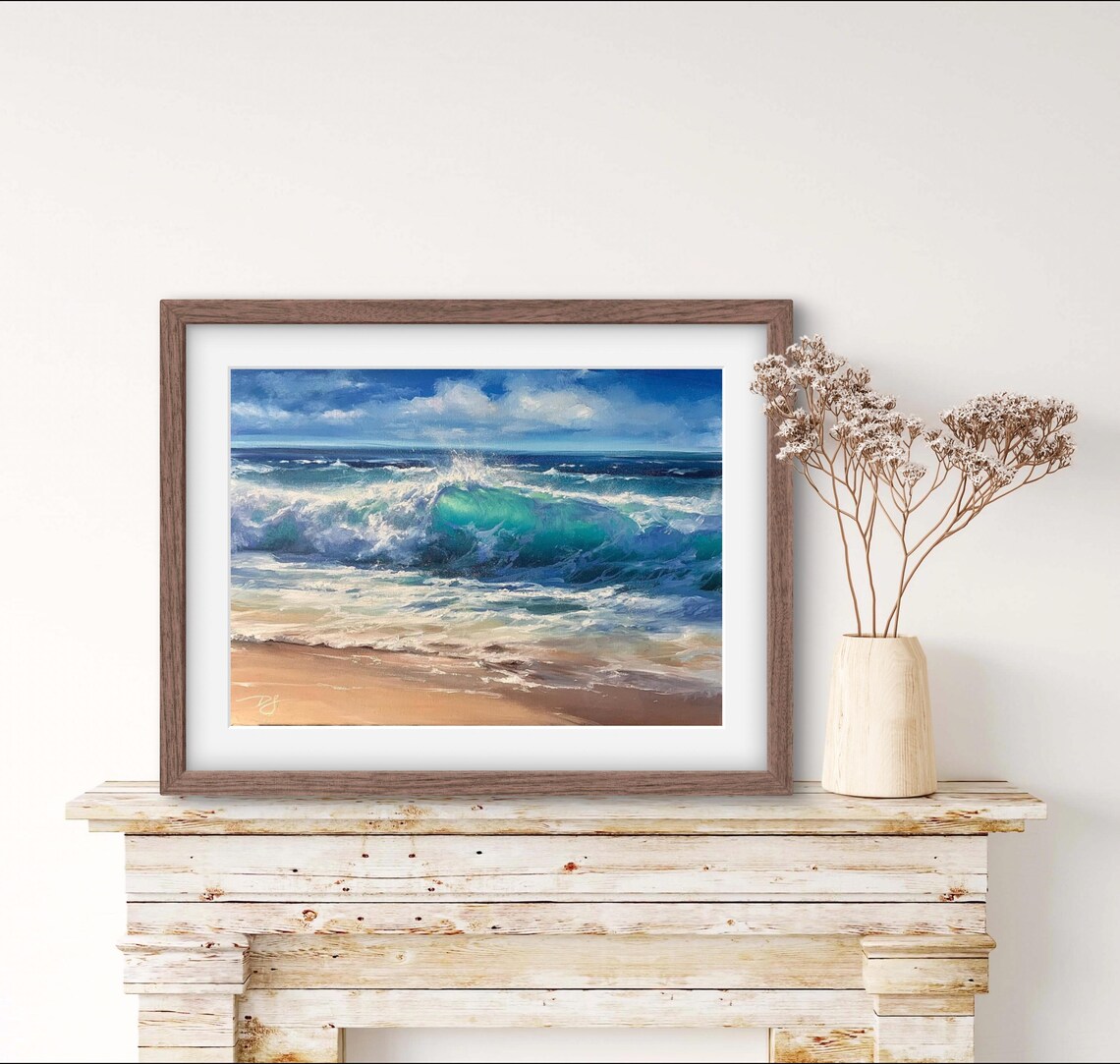 The Turning Point Seascape Art Print, Ocean Waves