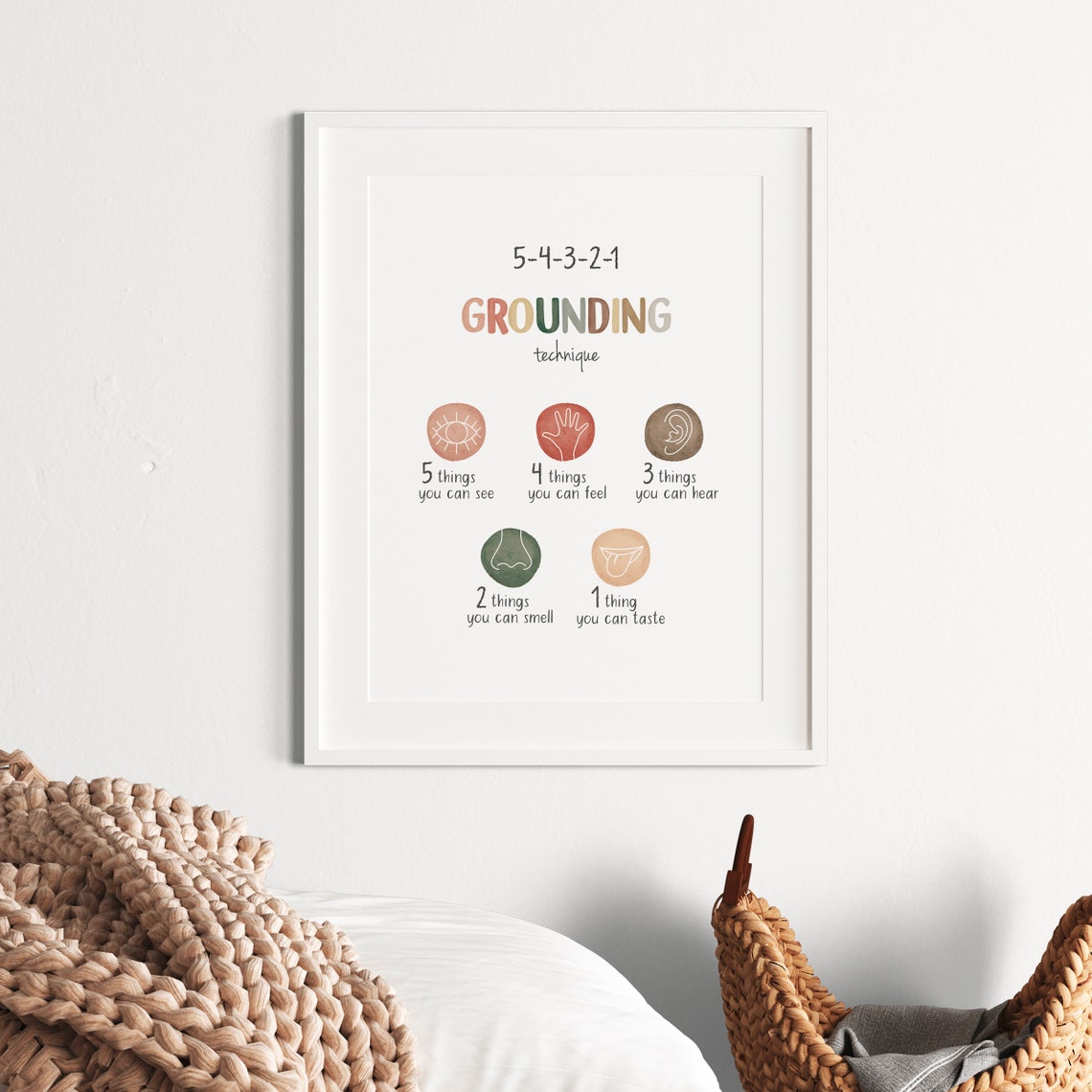 Calming Corner 6 Piece Set Grounding Breathing Feelings Therapy Poster - Image 7