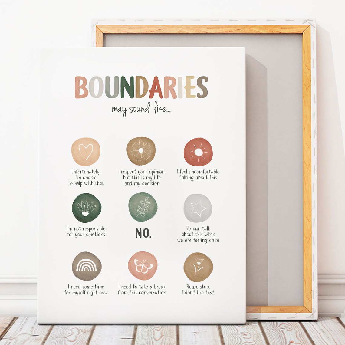 Boundaries Self Respect Therapy Office Poster - Image 8