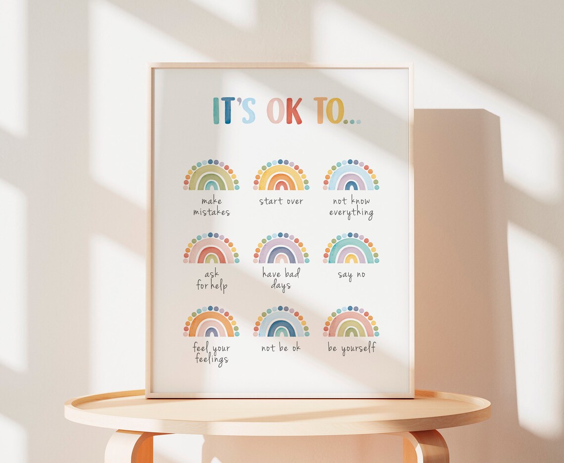 It's Okay To Not Be Okay Mental Health Art Print - Image 6