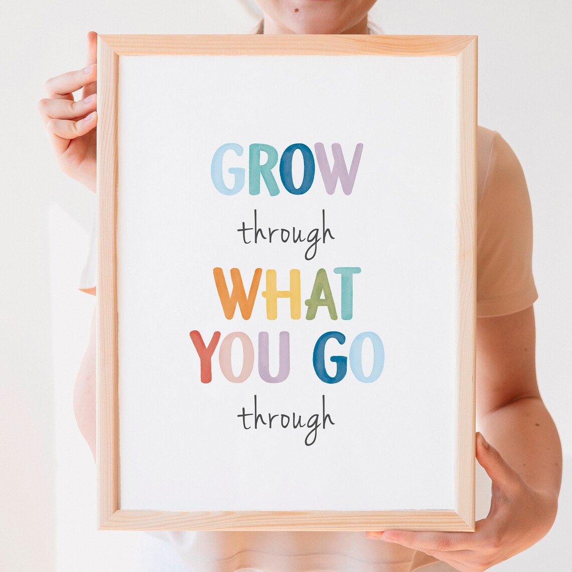 Grow Through What You Go Through Mental Health Poster - Image 7