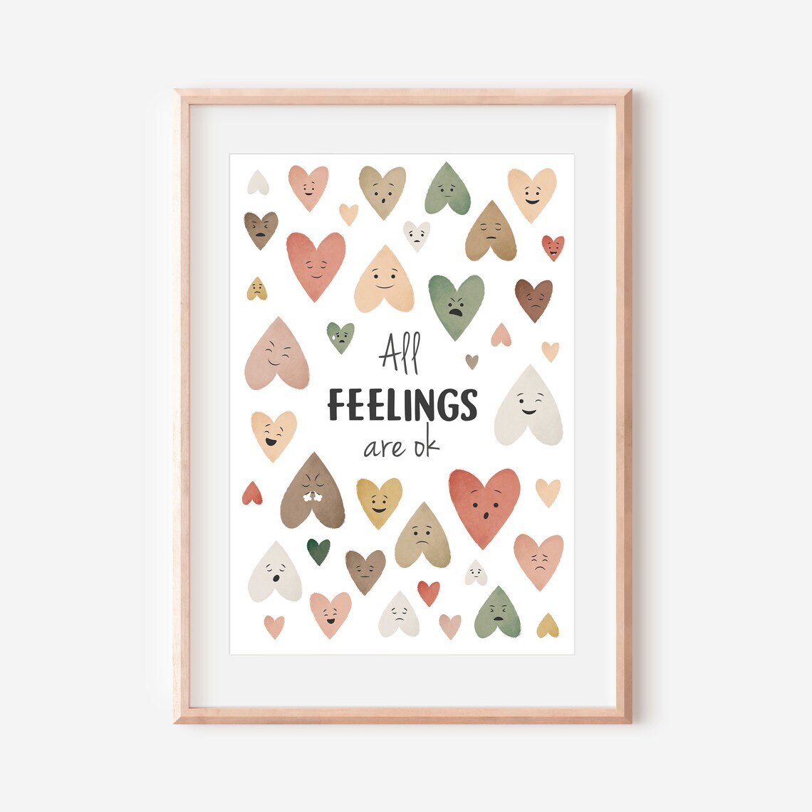 Feelings Chart Therapy Office Decor Poster, Boho - Image 3