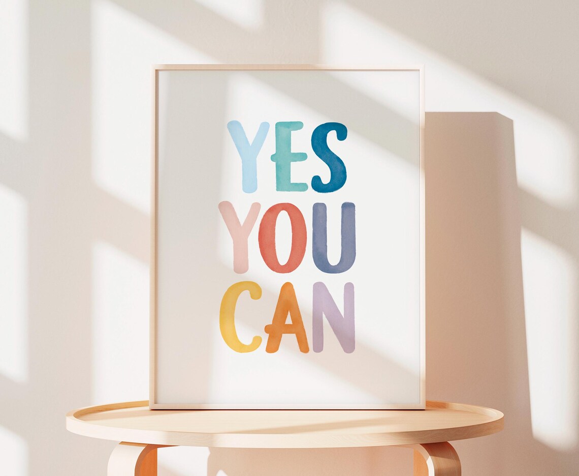 Yes You Can Poster, Kids Classroom Decor - Image 2