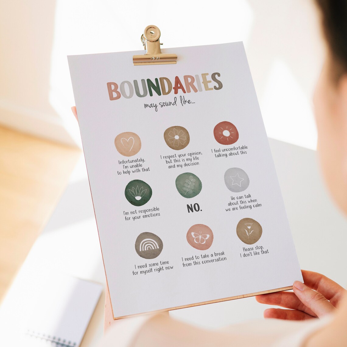 Boundaries Self Respect Therapy Office Poster - Image 5