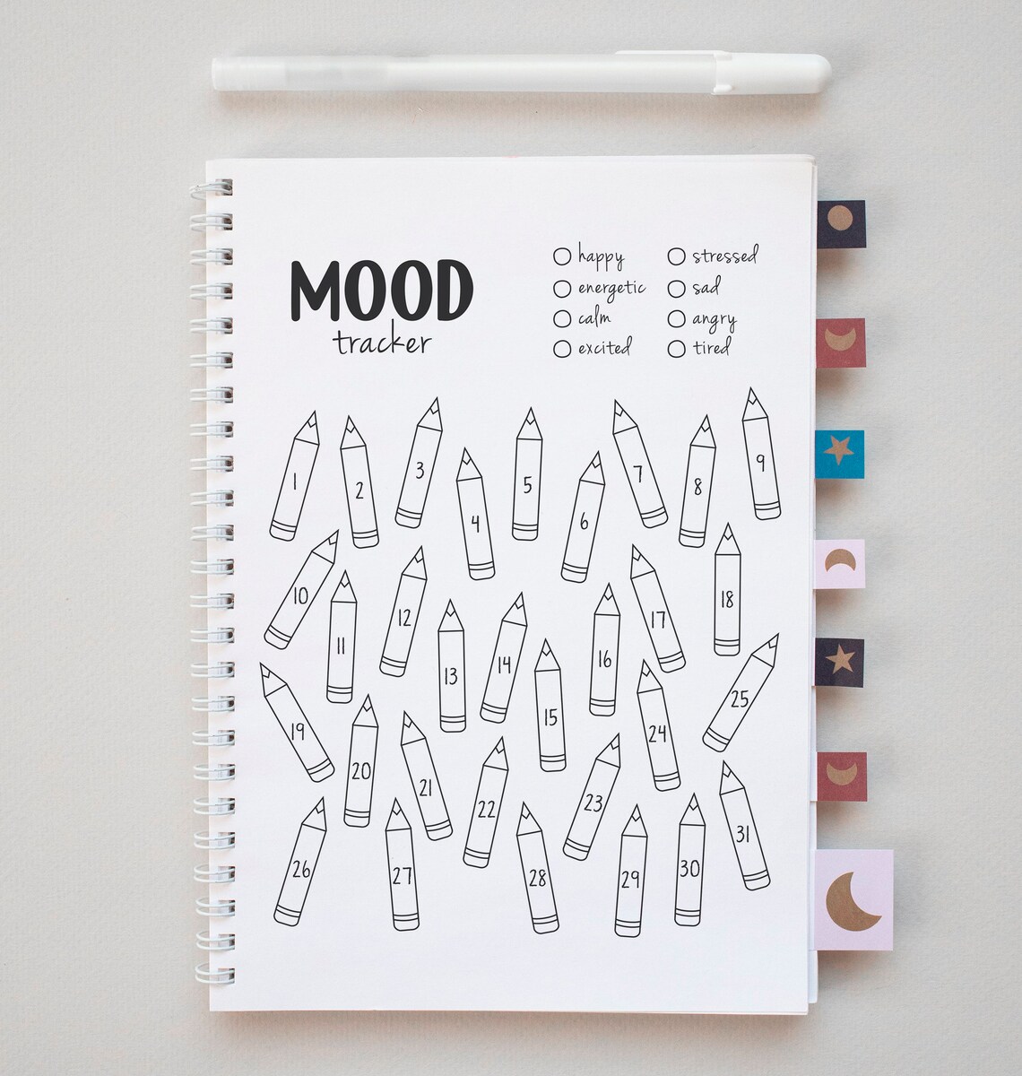 Mood Tracker Feelings Chart, Daily Journal Page - Image 3