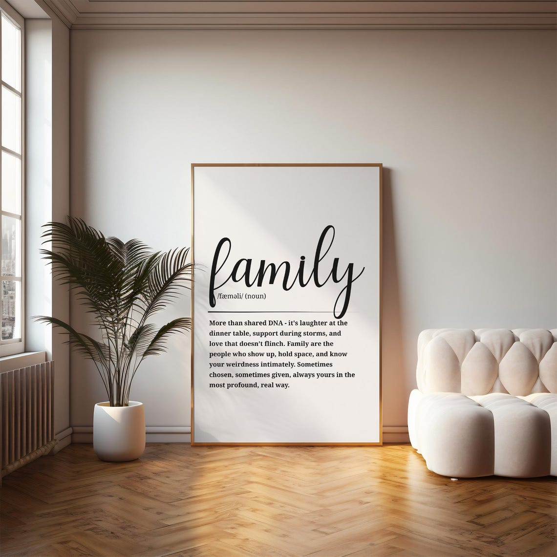 Family Definition Script Typography Loved Ones Word Art Quote Poster - Image 6