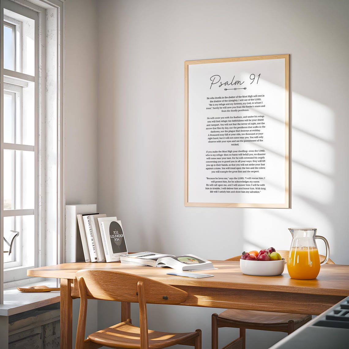 Psalm 91 Full Text Shelter of the Most High Elegant Scripture Poster - Image 4