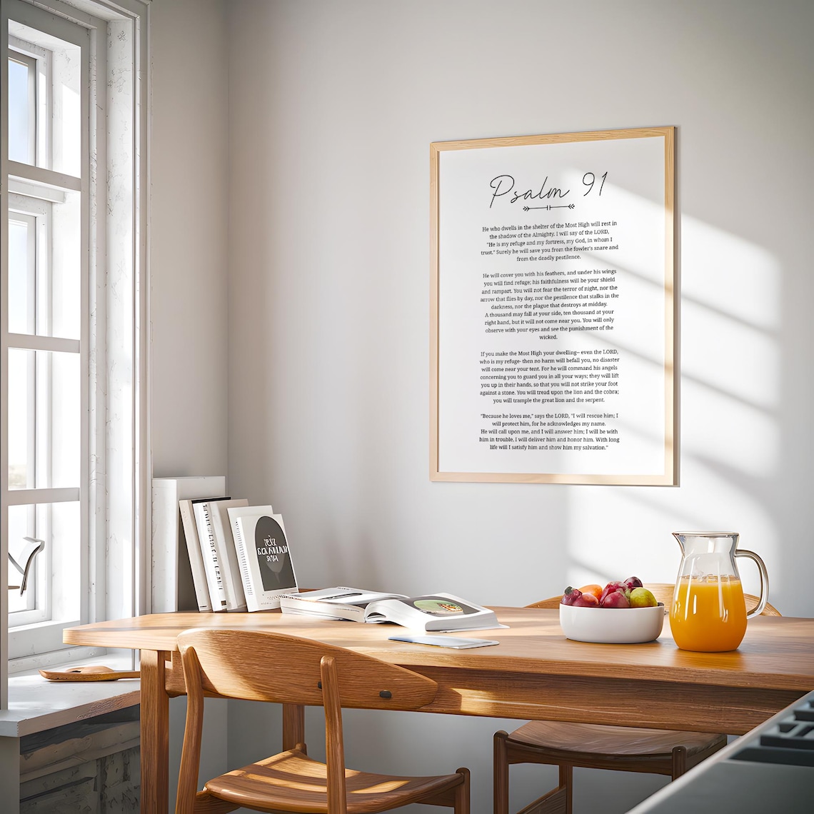 Psalm 91 Wall Art Bible Verse Decor Scripture Print Christian - Image 4