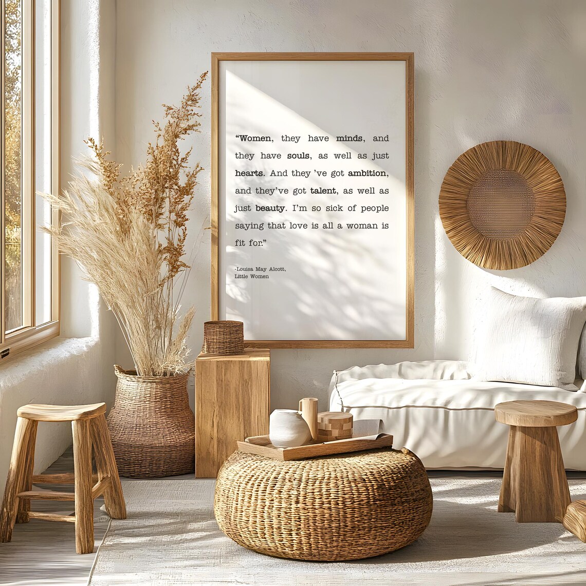 Louisa May Alcott Little Women Feminist Book Quote Literary Poster - Image 6