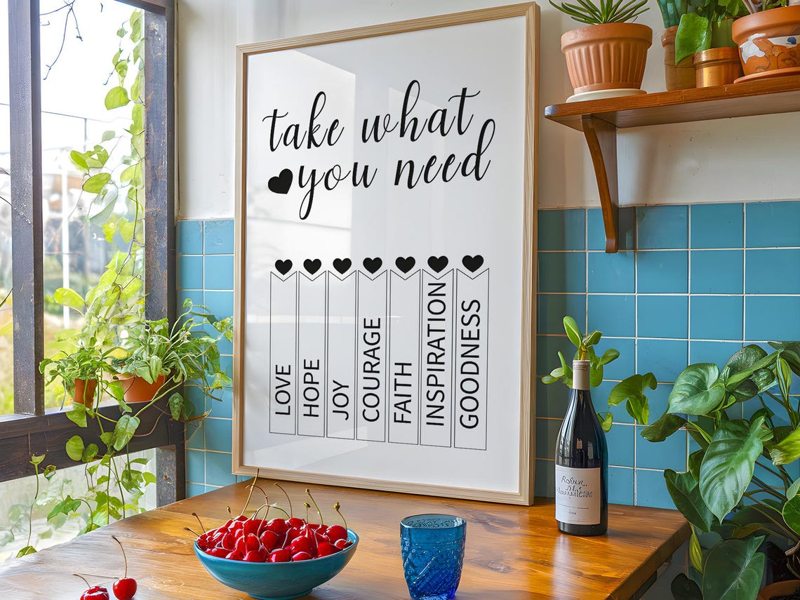 Take What You Need Heart Tear Tabs Interactive Encouragement Poster - Image 5