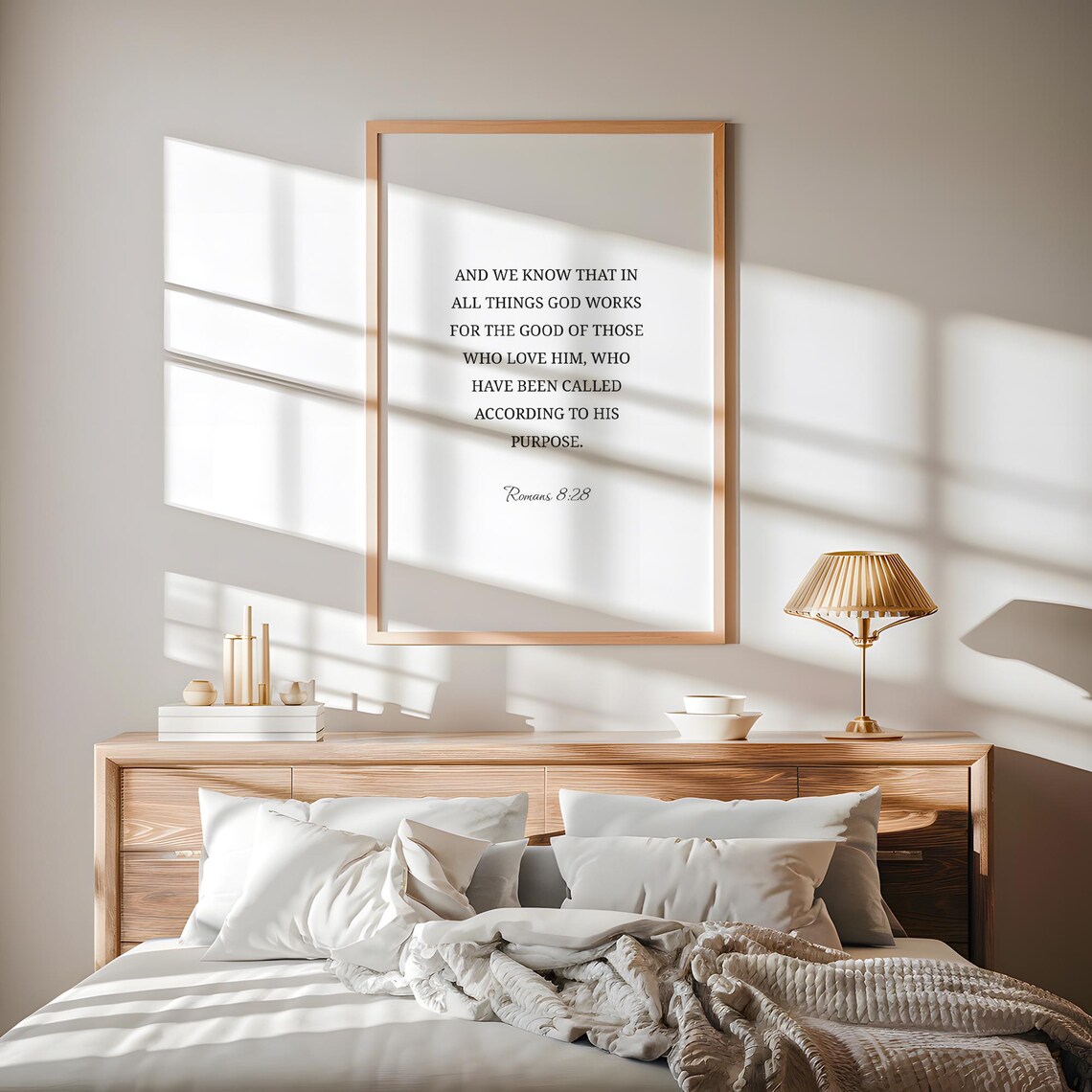 Romans 828 Wall Art Christian Decor Scripture Print Bible Verse - Image 2