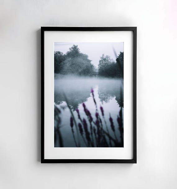 Lake Fog Landscape Photography Nature Wall Art Poster Fine Art Print Nature Photography Decor Art Wall Design Forest