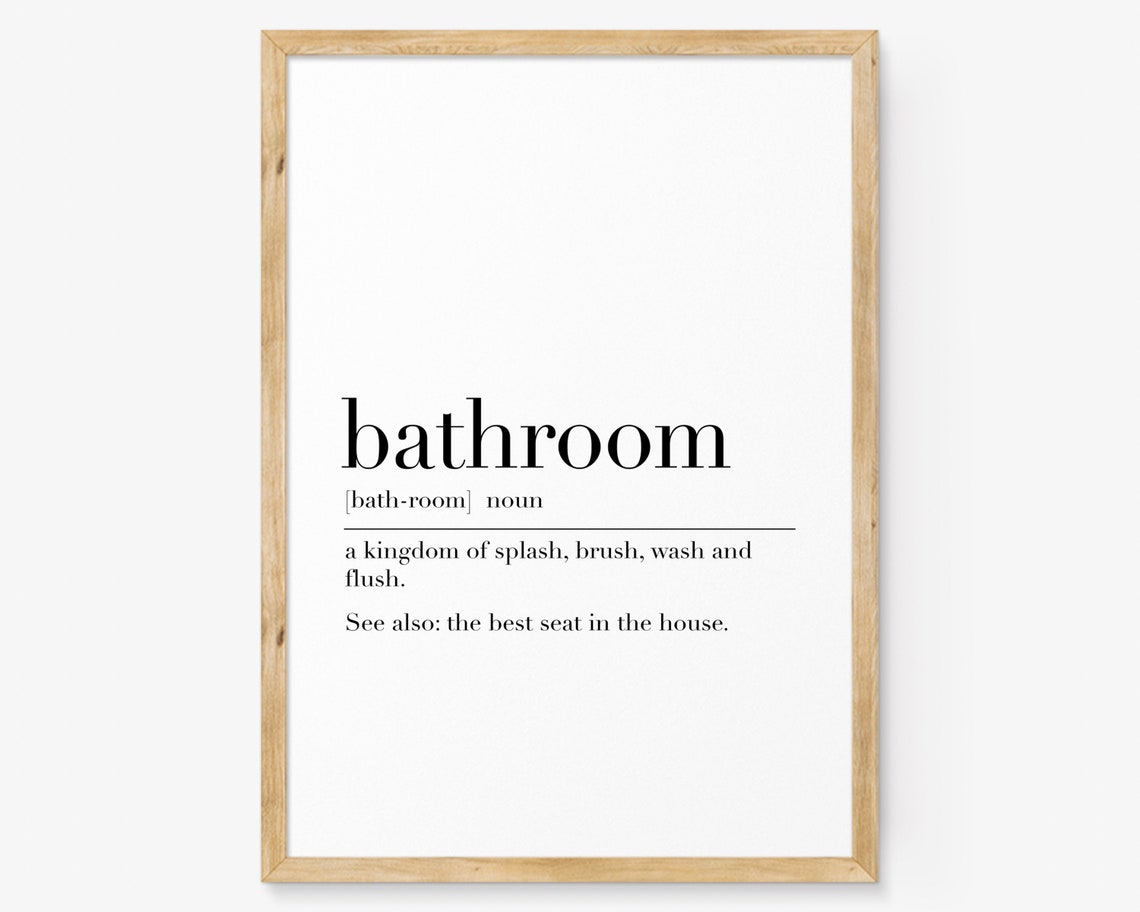 Bathroom Definition Funny Best Seat House Dictionary Quote Poster