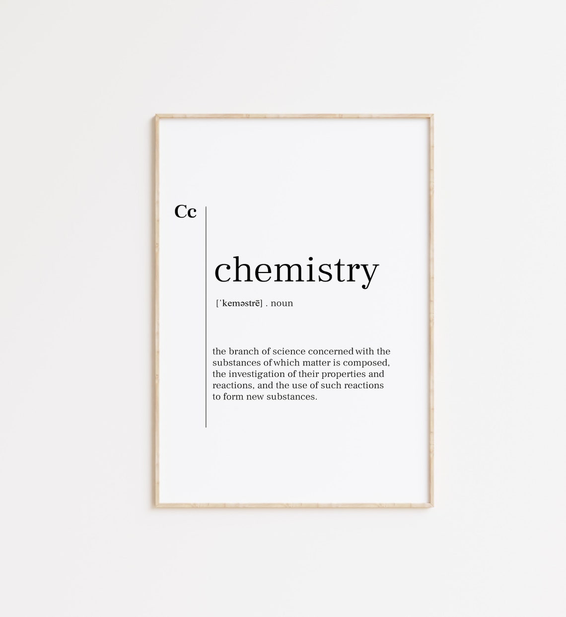 Chemistry Definition Print Chemistry Chemistry Print Chemistry Poster Chemistry Quote Chemistry Art Minimalist Poster Chemistry Gift
