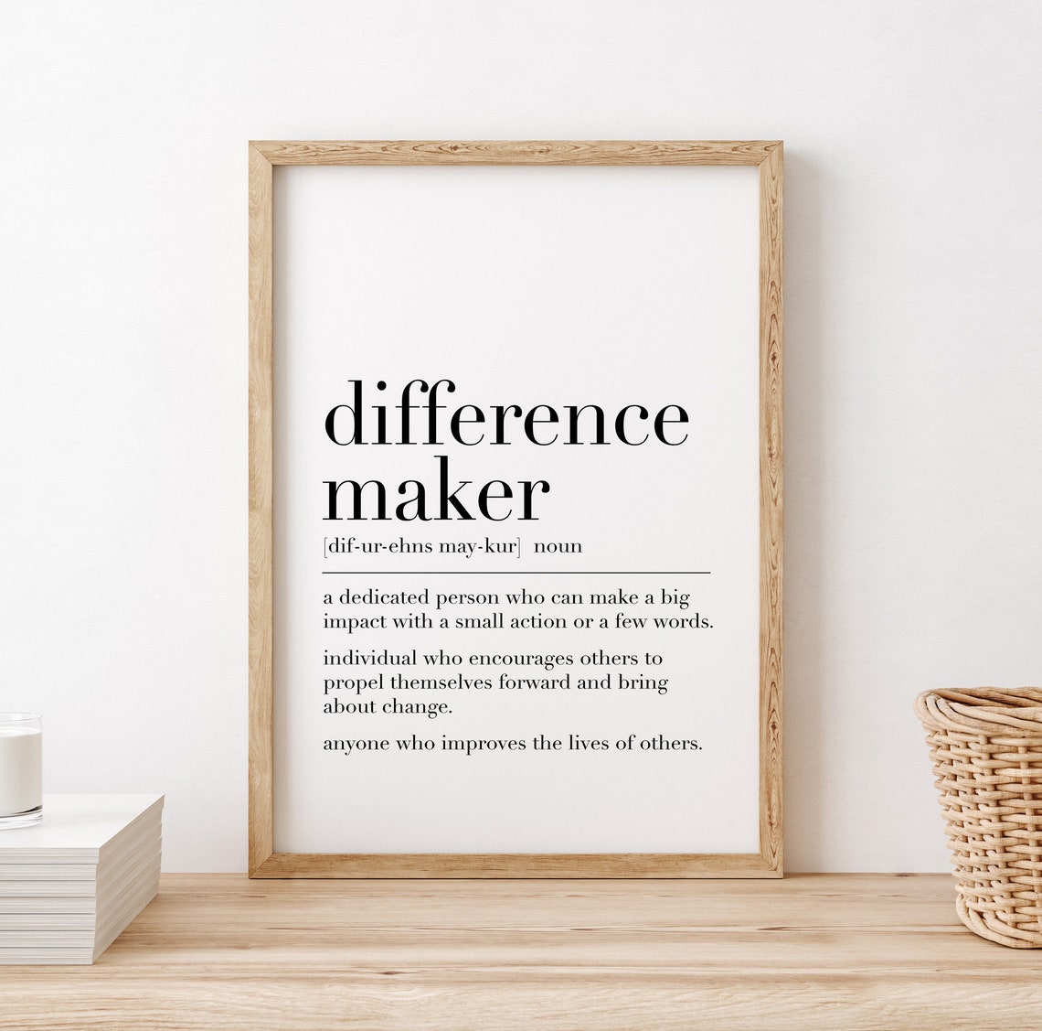 Difference Maker Difference Maker Print Difference Maker Definition Teacher Present Quote Print Minimal Print - Image 2