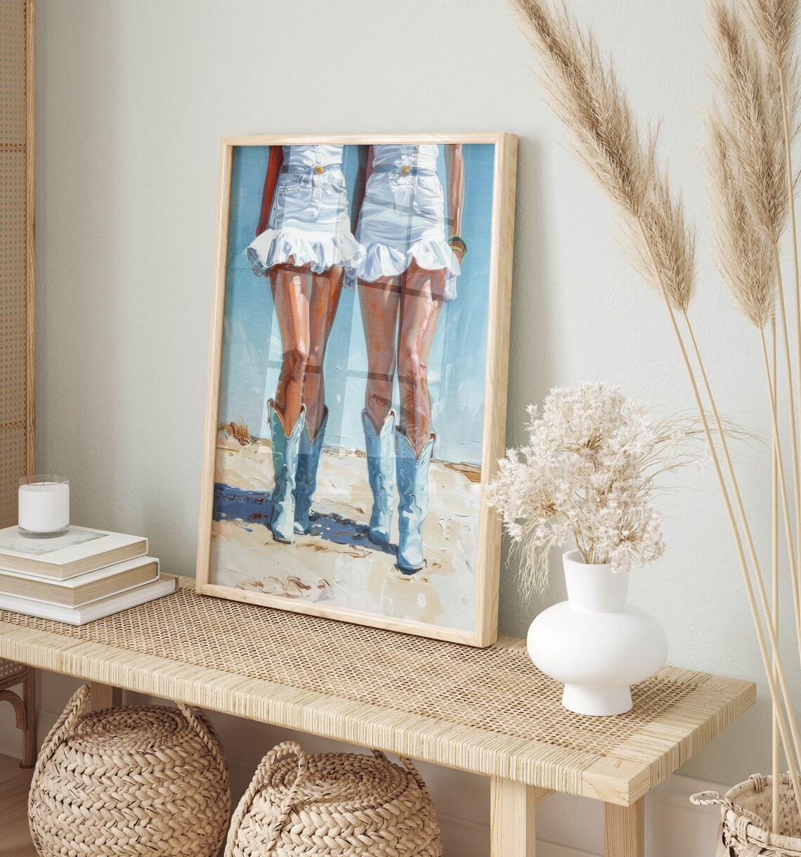 Coastal Cowgirl Western Artwork, Beach Wall Art - Image 2