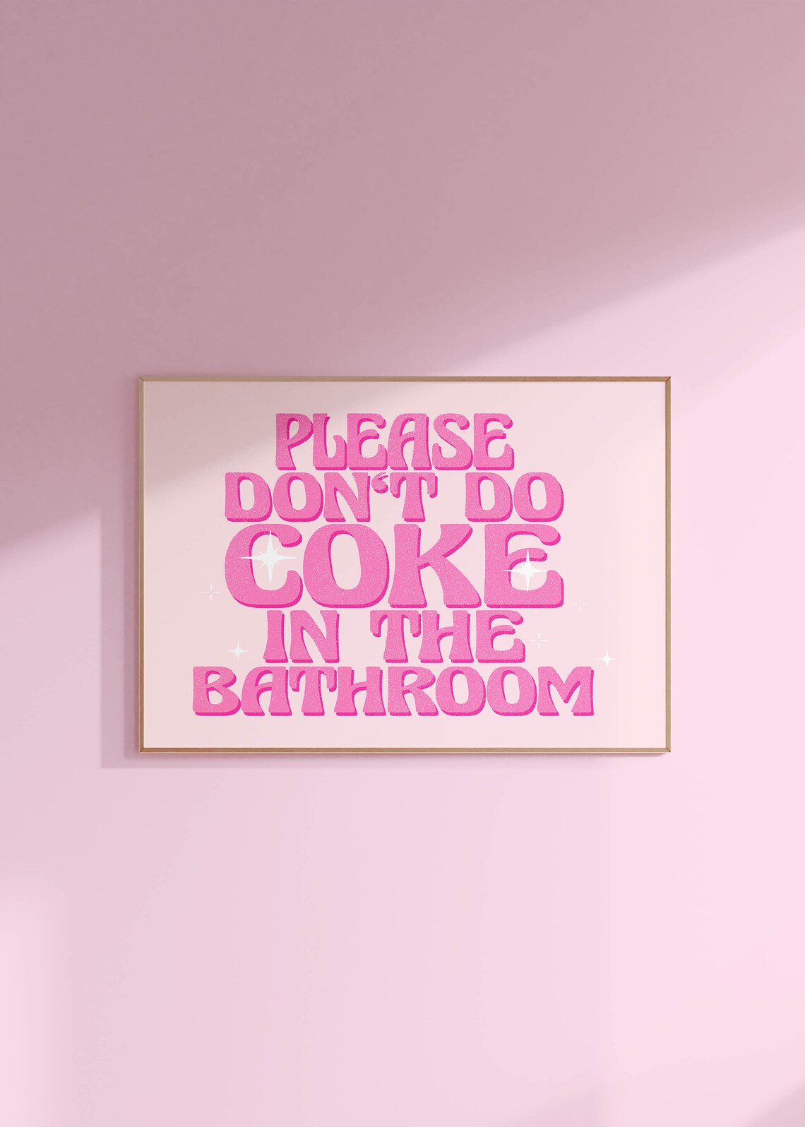 Please Don't Do Coke Funny Bathroom Poster, Preppy - Image 2