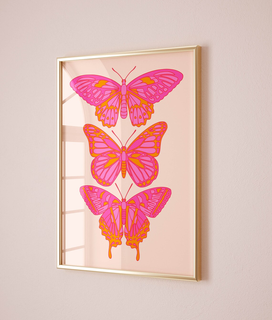 Butterfly Maximalist Wall Art, Preppy Room Decor