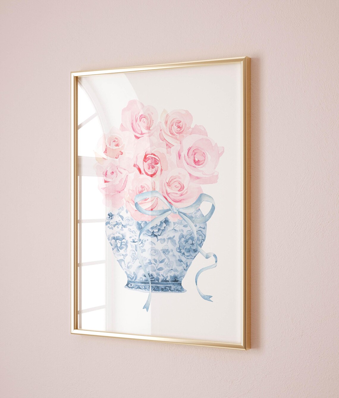 Blue Chinoiserie Grandmillennial Decor Art Print