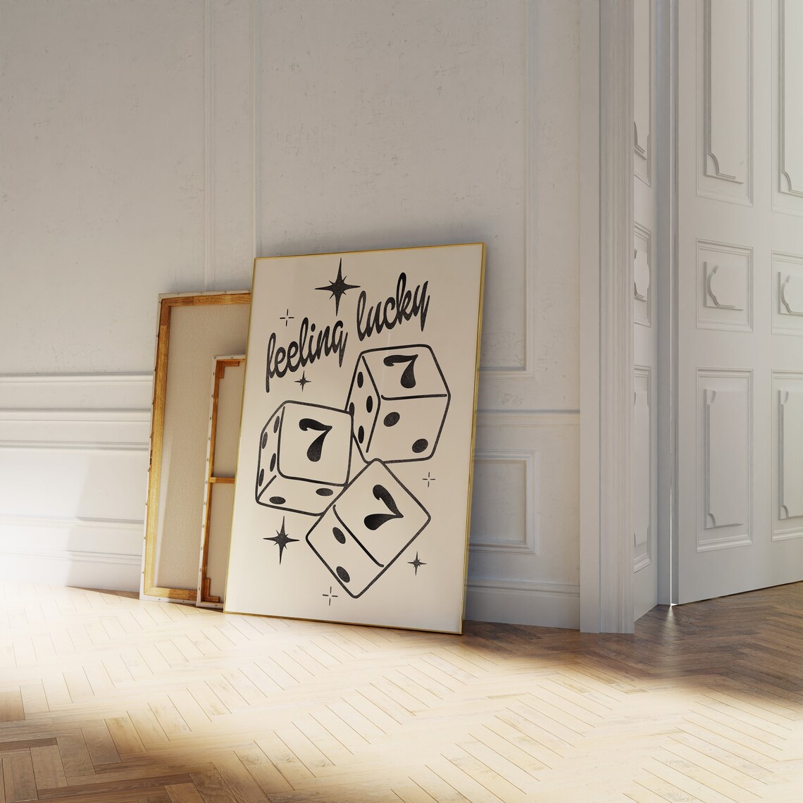 Lucky Seven Dice Lucky You Retro Bar Art Print - Image 2