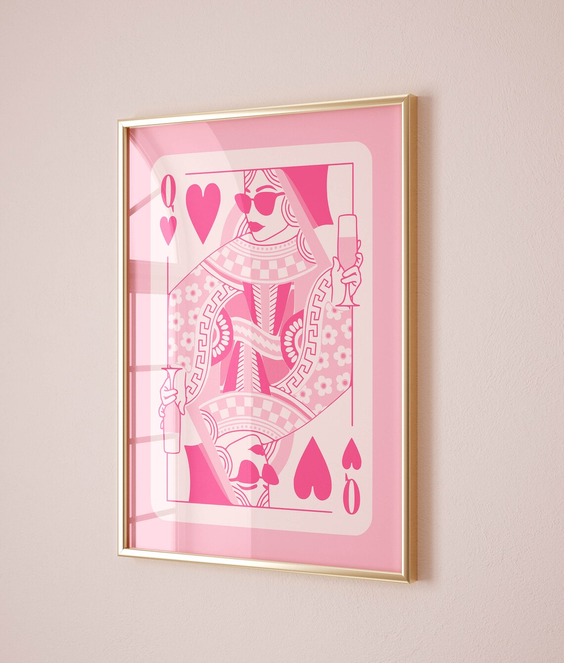 Queen Of Hearts Champagne Bar Cart Art Print - Image 2