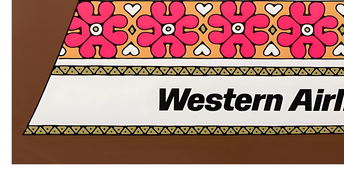 Guadalajara Western Airlines Embroidered Folk Dress Travel Poster - Image 2