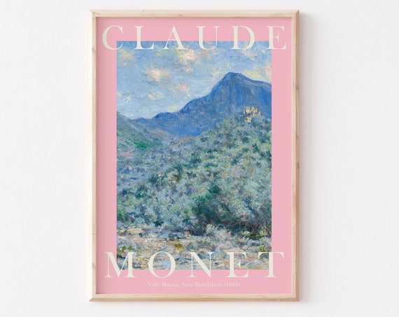 Monet Poster Claude Monet Print Monet Wall Art Monet Picture Modern Monet Print Vintage Monet Art Valle Buona Near Bordighera