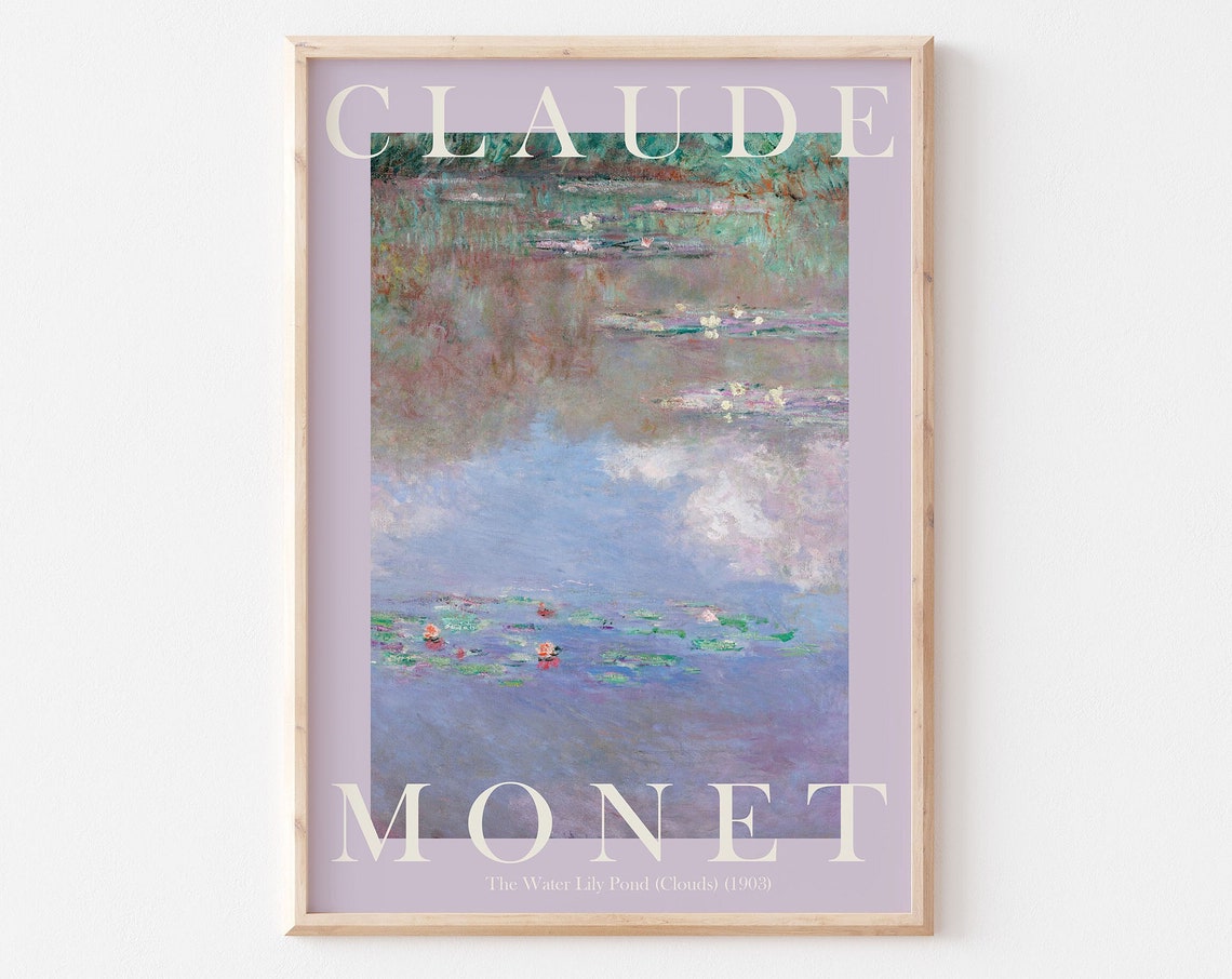 Claude Monet The Water Lily Pond Clouds 1903 Reflection Poster