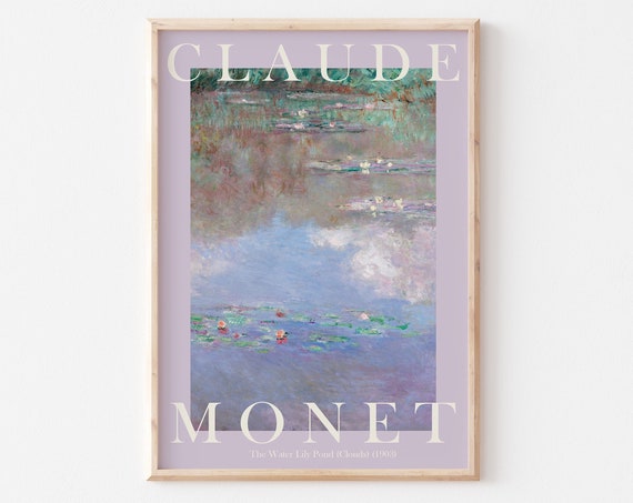 Monet Poster Claude Monet Print Monet Wall Art Monet Picture Modern Monet Print Vintage Monet Art The Water Lily Pond