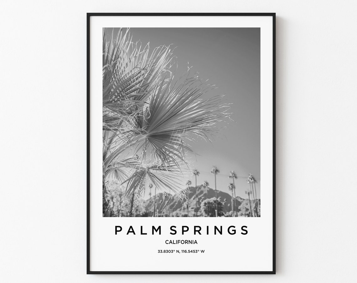 Palm Beach Travel Poster Palm Beach Print Palm Beach Photo Print Black And White Photography Monochrome Travel Photography California