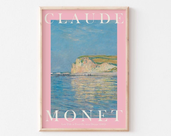 Monet Poster Claude Monet Print Monet Wall Art Monet Picture Modern Monet Print Vintage Monet Art Low Tide At Pourville