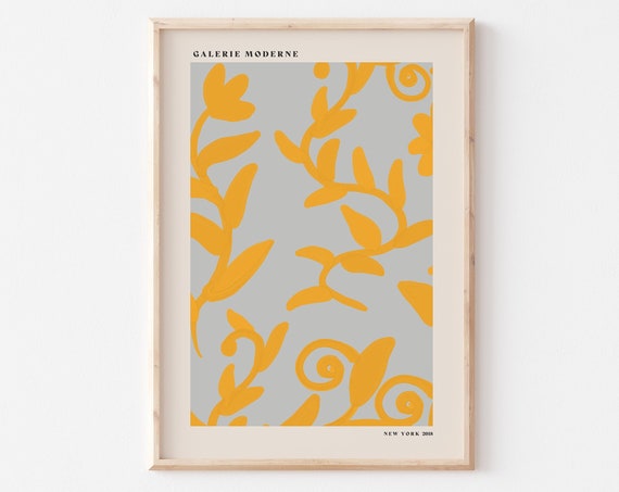 Leaf Art Print Modern Botanical Poster Modern Gallery Poster Minimalist Decor A4 A3 A2 A1 A0 Galerie Moderne New York Gallery Art