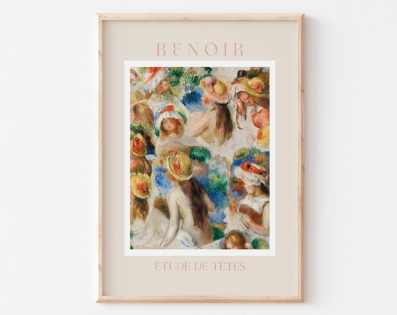 Renoir Poster August Renoir Print Renoir Wall Art Renoir Picture Renoir Monet Print Vintage Renoir Art Renoir Etude De Tetes