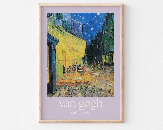 Van Gogh Cafe Terrace Night Arles Starry Yellow Night Cafe Poster