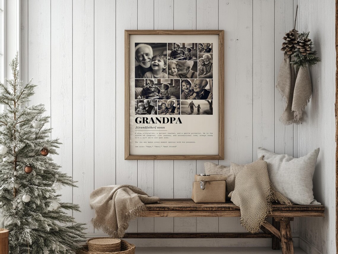 Grandpa Definition Photo Collage, Gift for Dad - Image 2