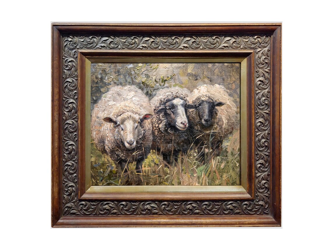 Sheep Vintage Charm, Farm Animal Art Print - Image 2
