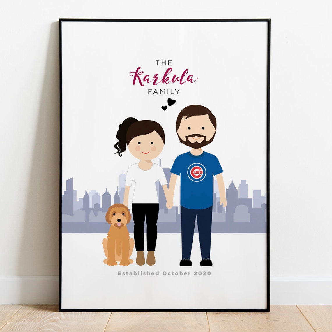Personalized Chartel Family 2019 Rock Pregnancy Portrait Poster - Image 4