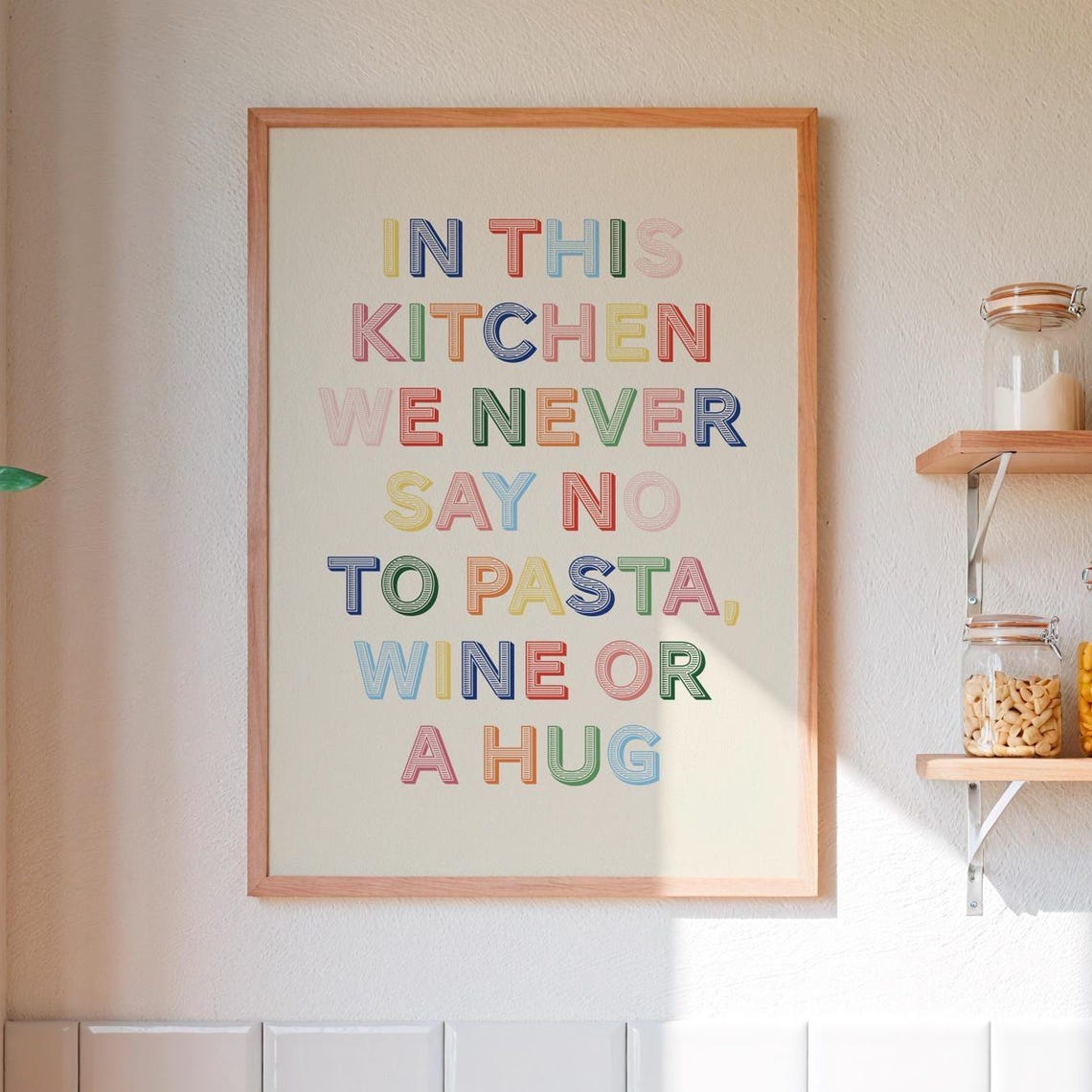 Pasta and Wine Fun Kitchen Art Print