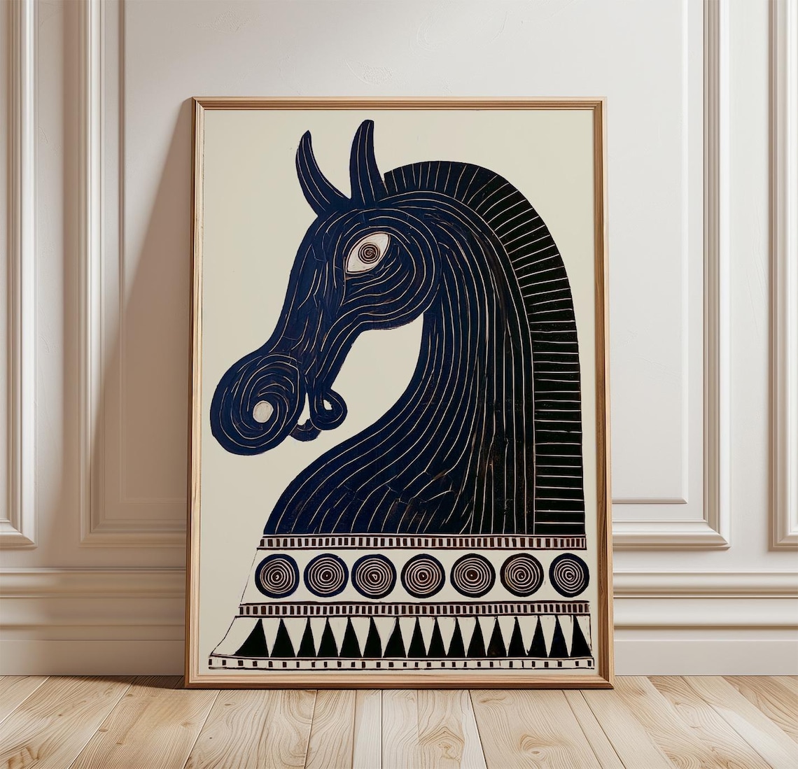 Horse Head, Folk Animal Art Print