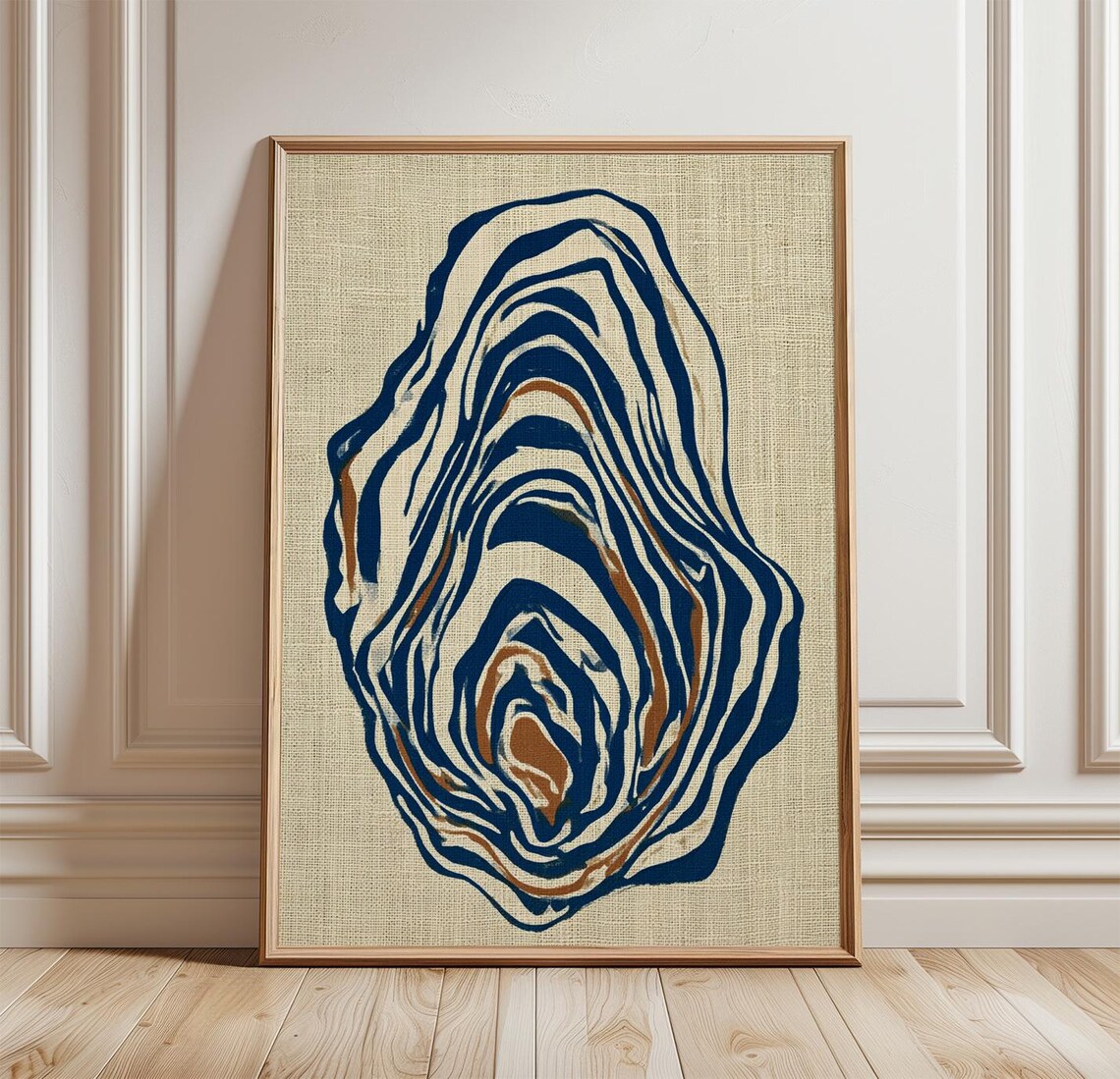 Oyster Shell Coastal Screen Print, Poster