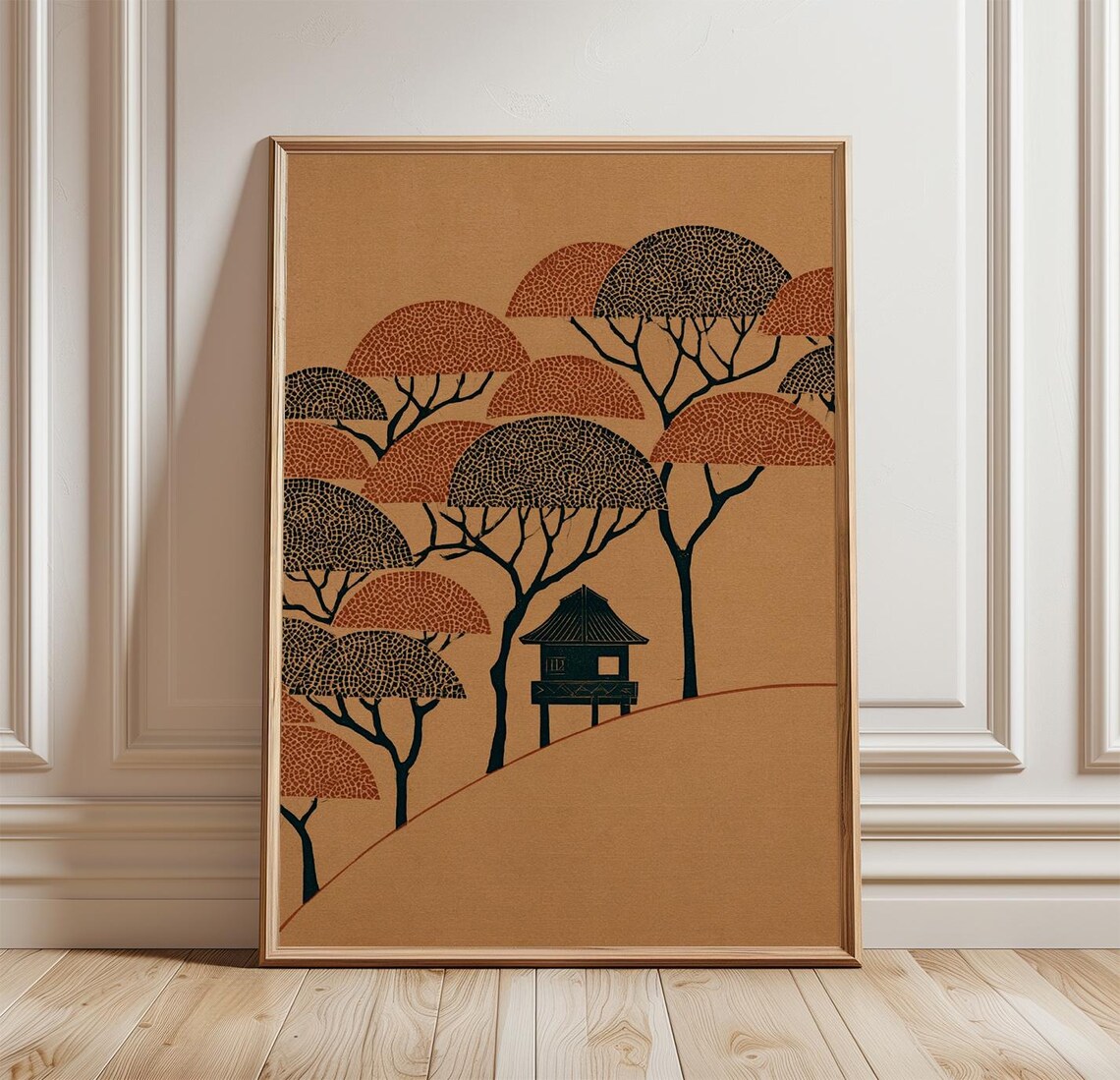Japanese Forest Treehouse Landscape, Minimal Nature