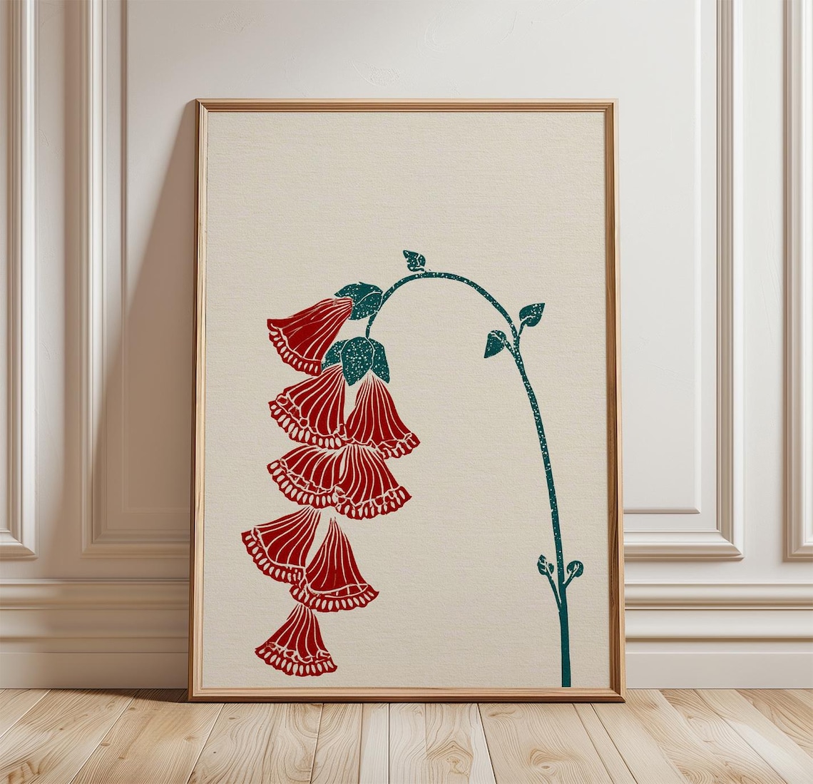 Red Foxglove Botanical Art Print