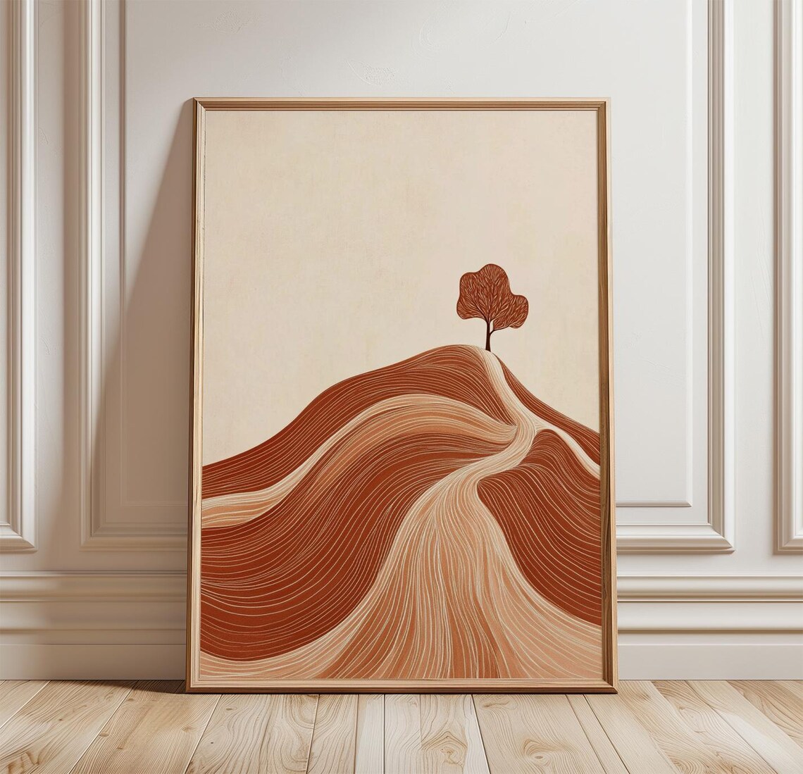 Abstract Landscape Poster, Minimalist Nature Art Print