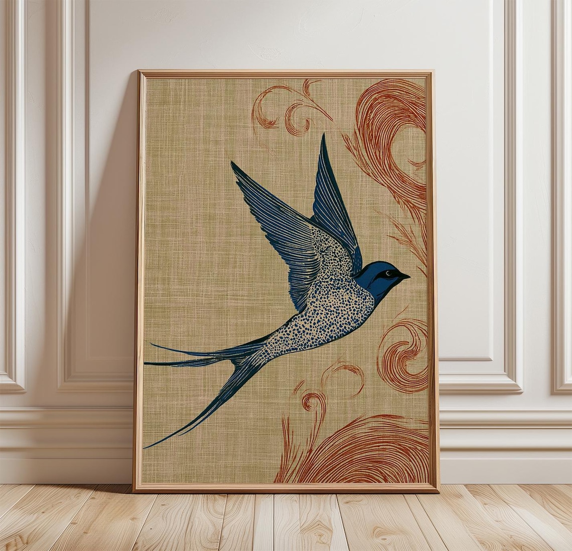 Swallow Bird Vintage Nature Art Print