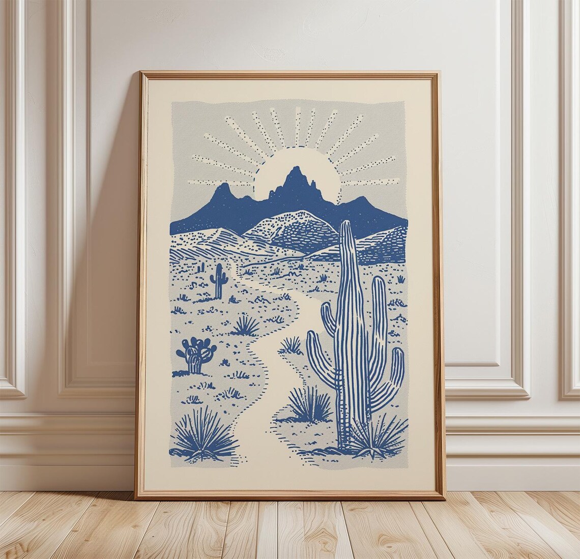 Desert Landscape, Minimal Southwest Nature Art Print