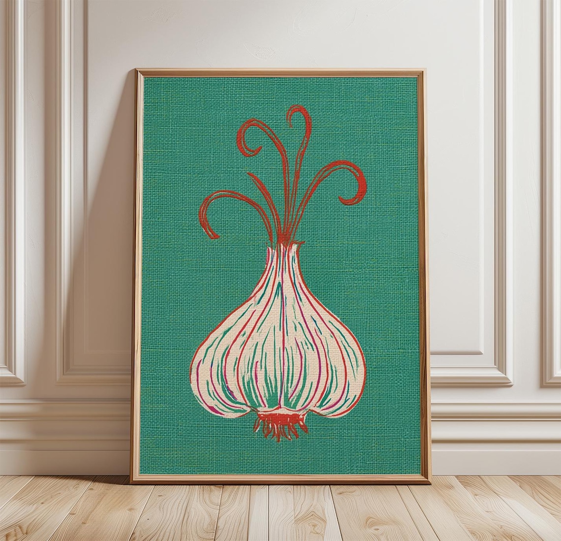 Garlic Bulb Vintage Botanical Kitchen Art Print