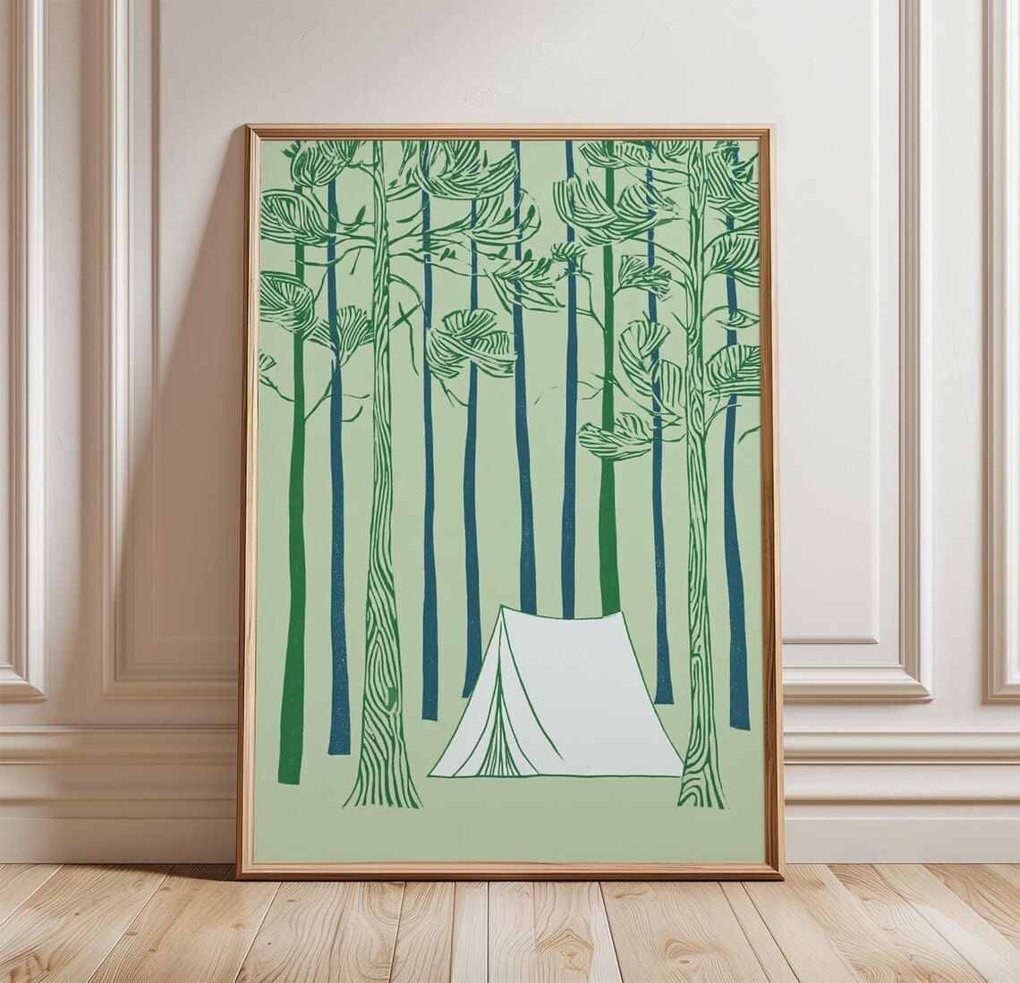 Camping Tent Poster, Outdoor Adventure