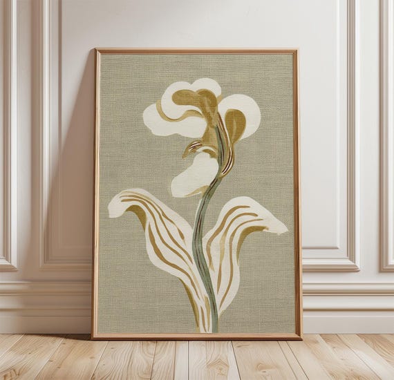 Ghost Pipe Flower Botanical Art Print